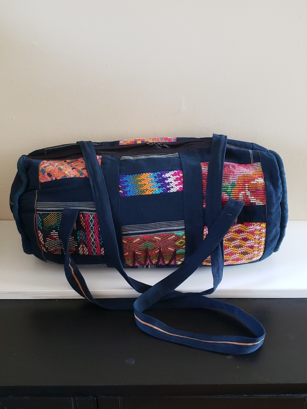 Handcrafted Vintage Quilted  Patchwork Duffle Bag - O/S